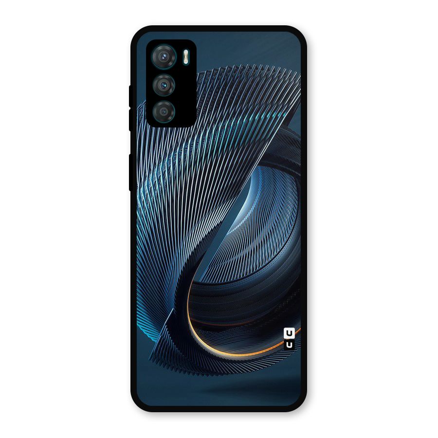 Digital Circle Pattern Metal Back Case for Moto G42
