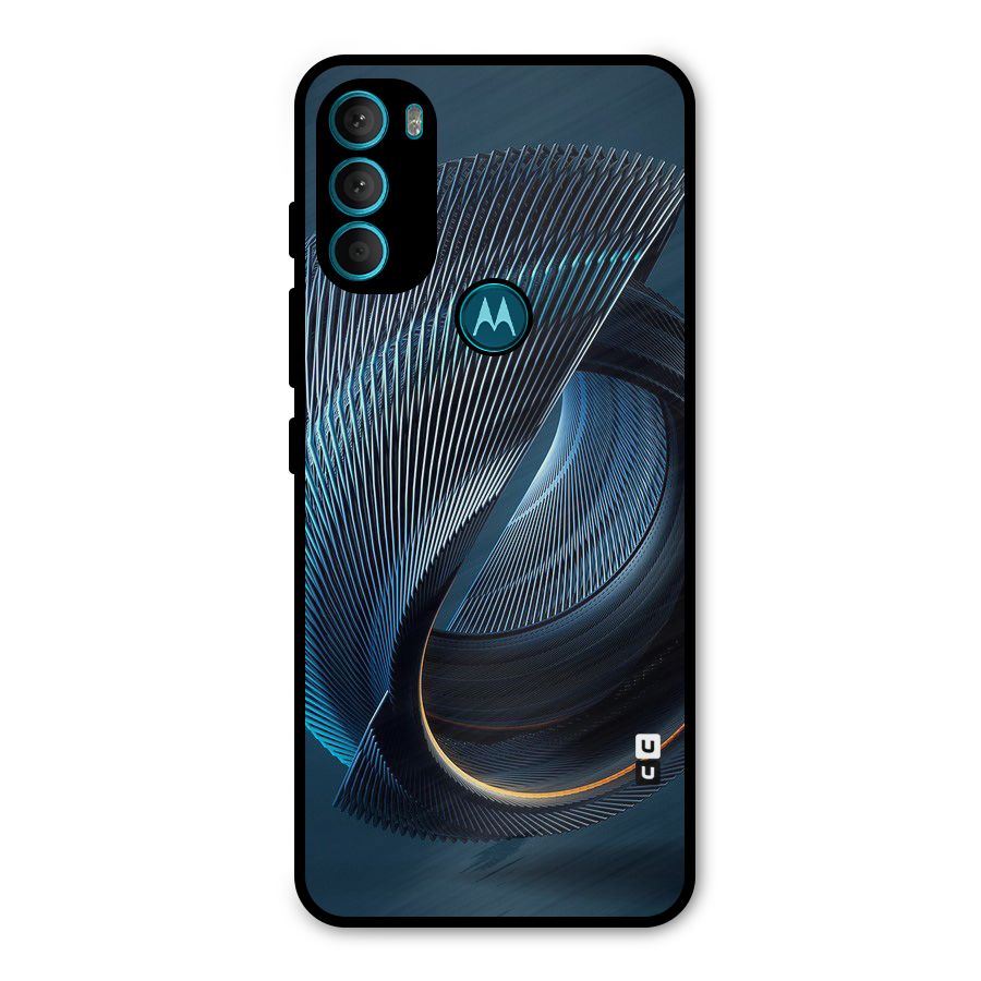 Digital Circle Pattern Metal Back Case for Moto G71 5G