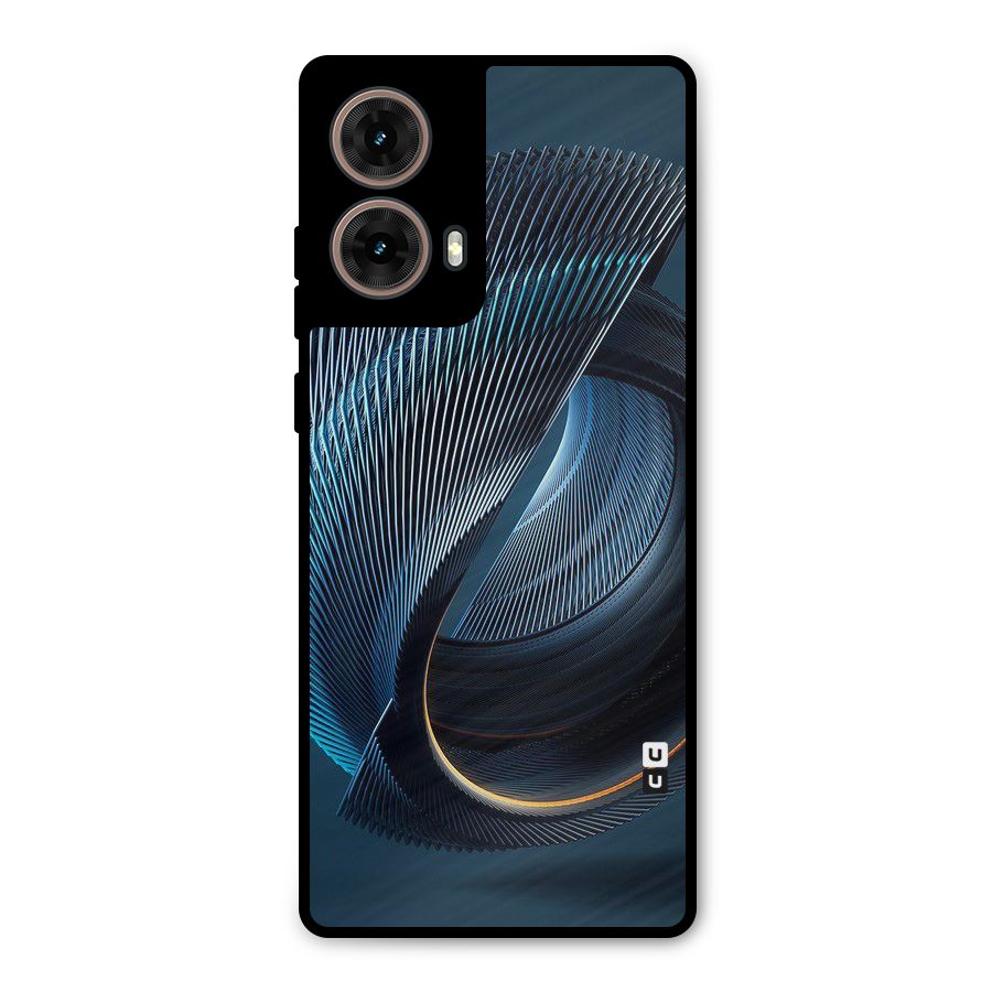 Digital Circle Pattern Metal Back Case for Moto G85