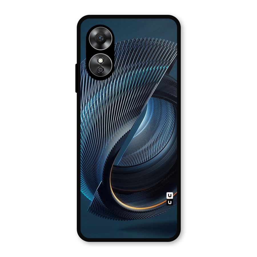 Digital Circle Pattern Metal Back Case for Oppo A17