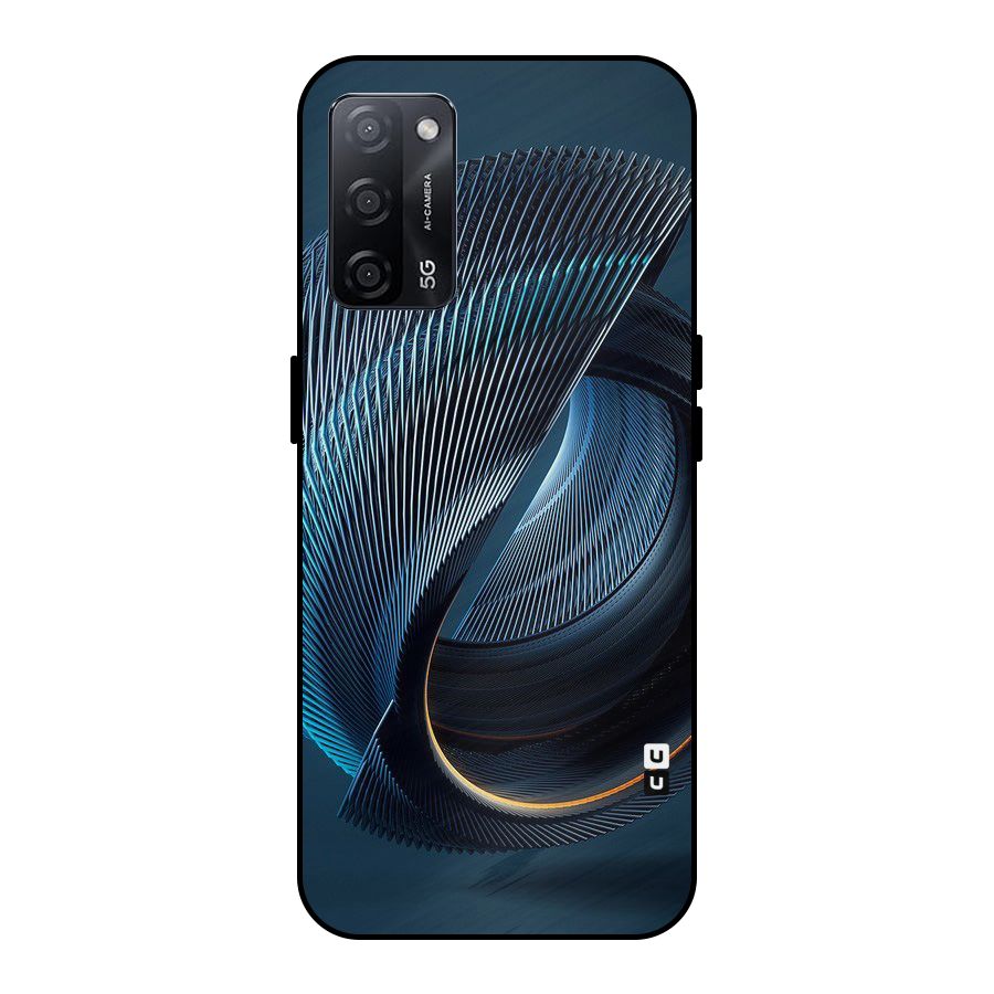 Digital Circle Pattern Metal Back Case for Oppo A53s 5G