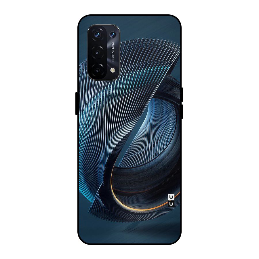 Digital Circle Pattern Metal Back Case for Oppo A74 5G