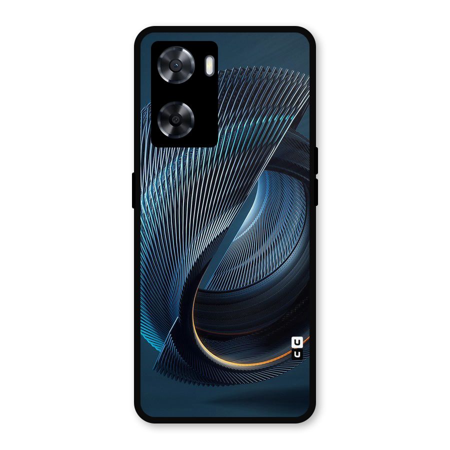 Digital Circle Pattern Metal Back Case for Oppo A77s