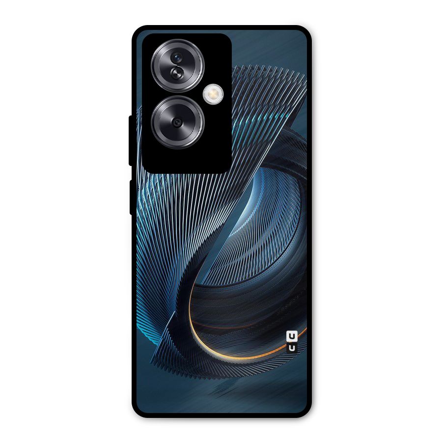 Digital Circle Pattern Metal Back Case for Oppo A79 5G