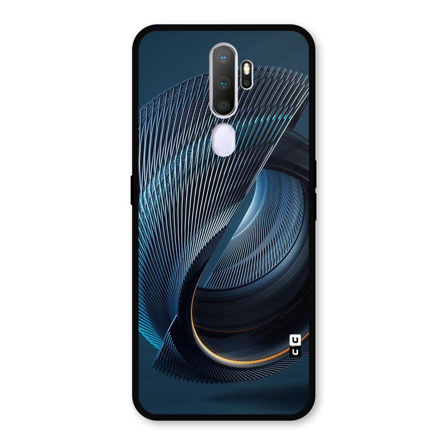 Digital Circle Pattern Metal Back Case for Oppo A9 (2020)