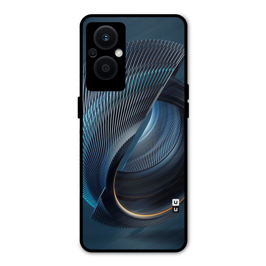 Digital Circle Pattern Metal Back Case for Oppo F21 Pro 5G