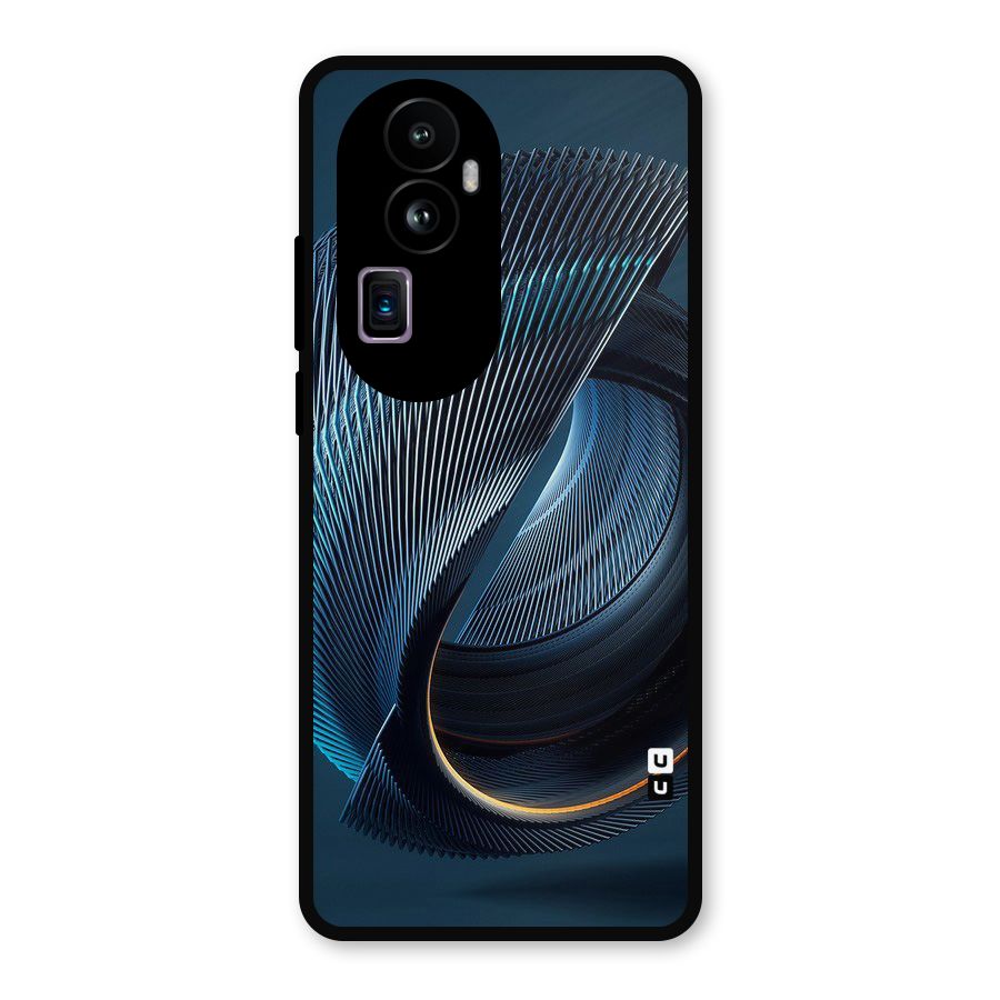 Digital Circle Pattern Metal Back Case for Oppo Reno10 Pro Plus