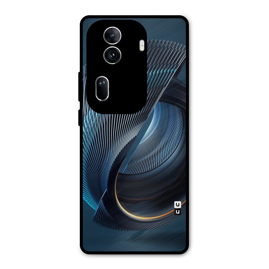 Digital Circle Pattern Metal Back Case for Oppo Reno11 Pro 5G