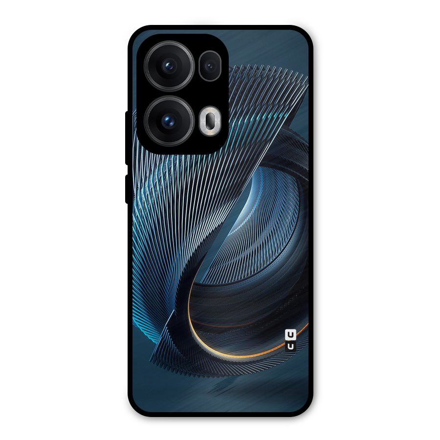 Digital Circle Pattern Metal Back Case for Oppo Reno13 Pro