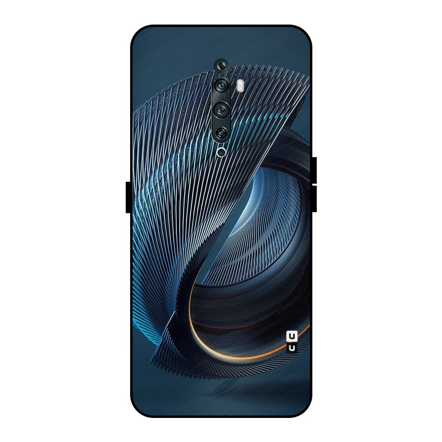 Digital Circle Pattern Metal Back Case for Oppo Reno2 F