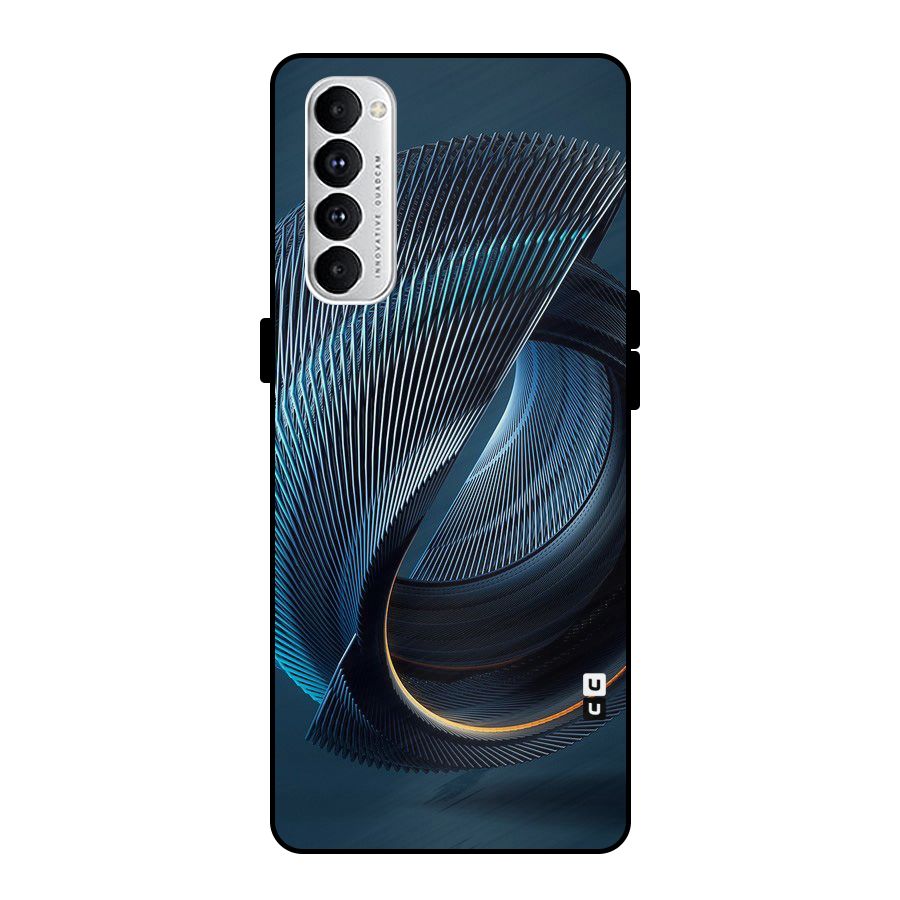 Digital Circle Pattern Metal Back Case for Oppo Reno4 Pro