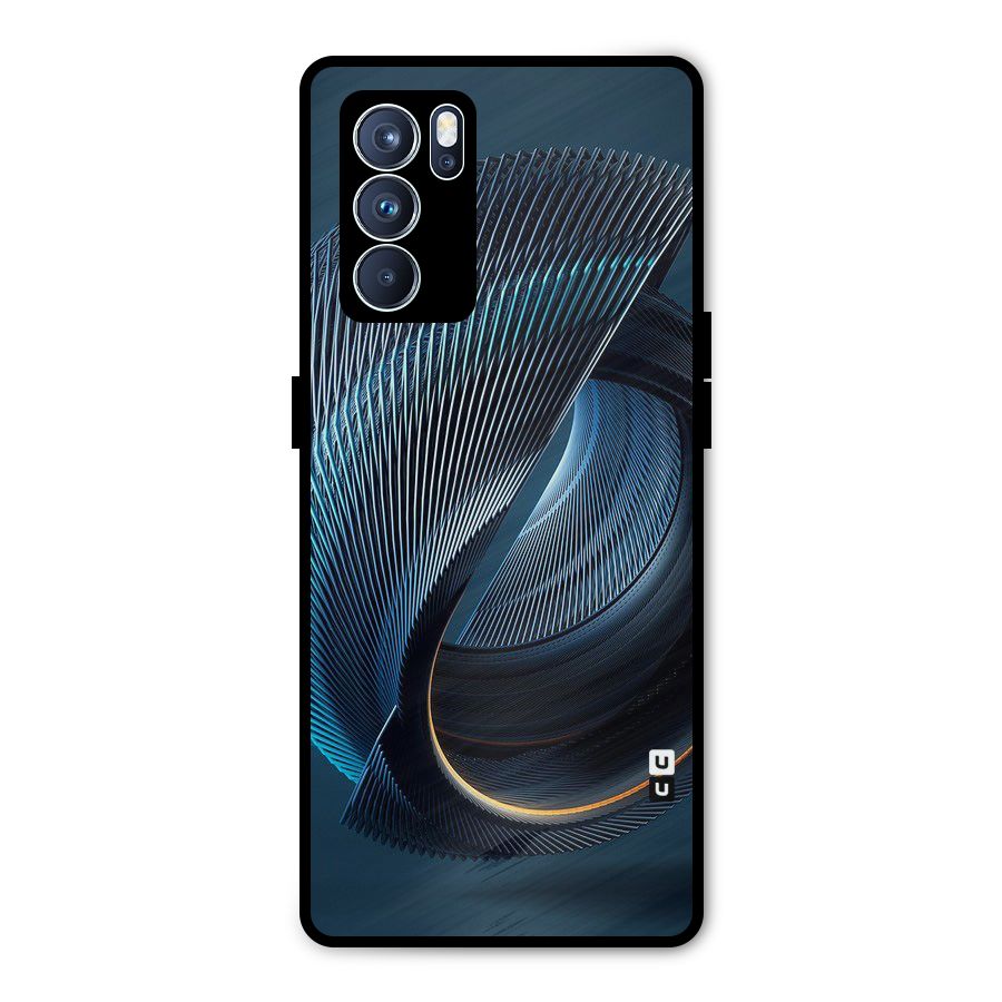 Digital Circle Pattern Metal Back Case for Oppo Reno6 Pro 5G