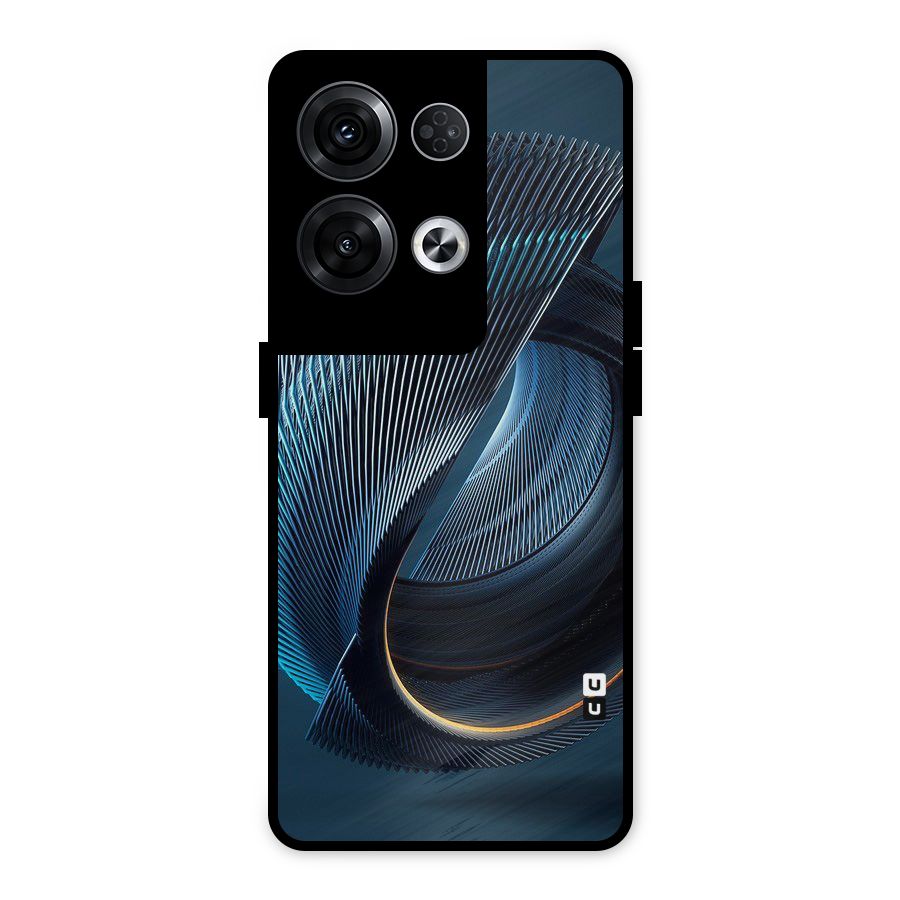Digital Circle Pattern Metal Back Case for Oppo Reno8 Pro 5G