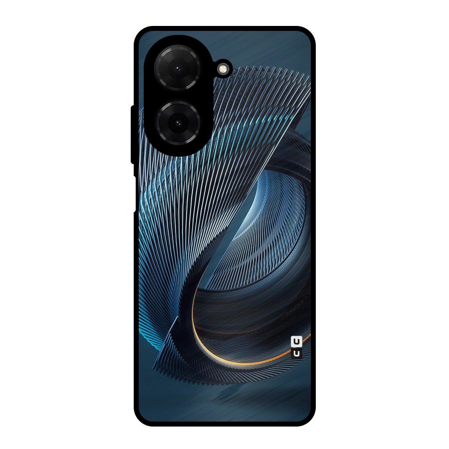 Digital Circle Pattern Metal Back Case for Poco C71