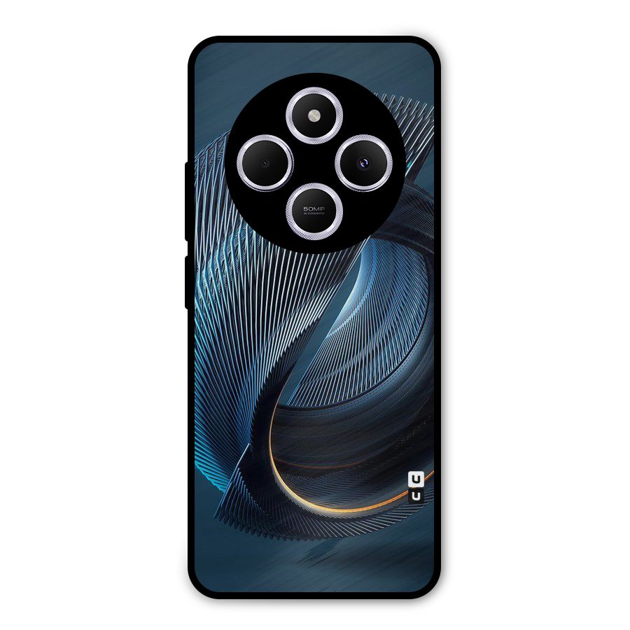 Digital Circle Pattern Metal Back Case for Poco M7