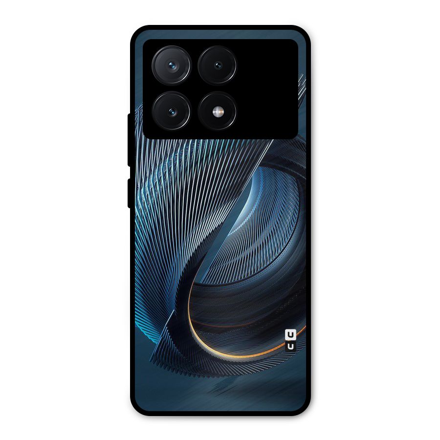 Digital Circle Pattern Metal Back Case for Poco X6 Pro
