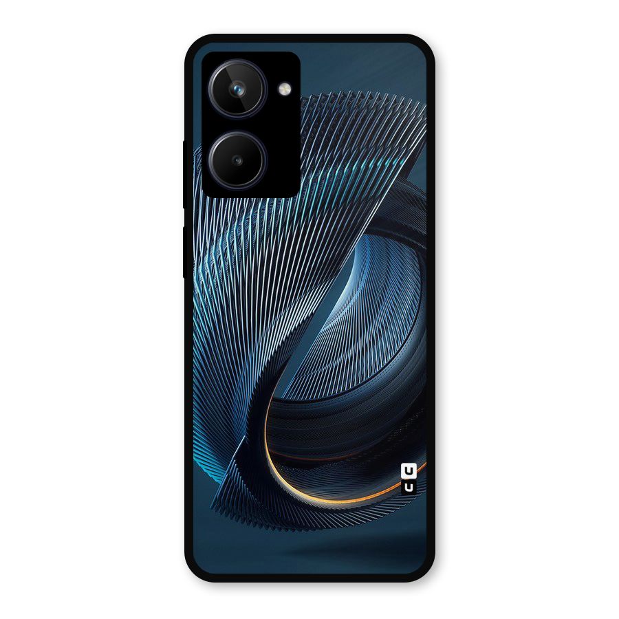 Digital Circle Pattern Metal Back Case for Realme 10