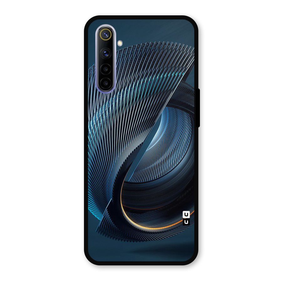 Digital Circle Pattern Metal Back Case for Realme 6