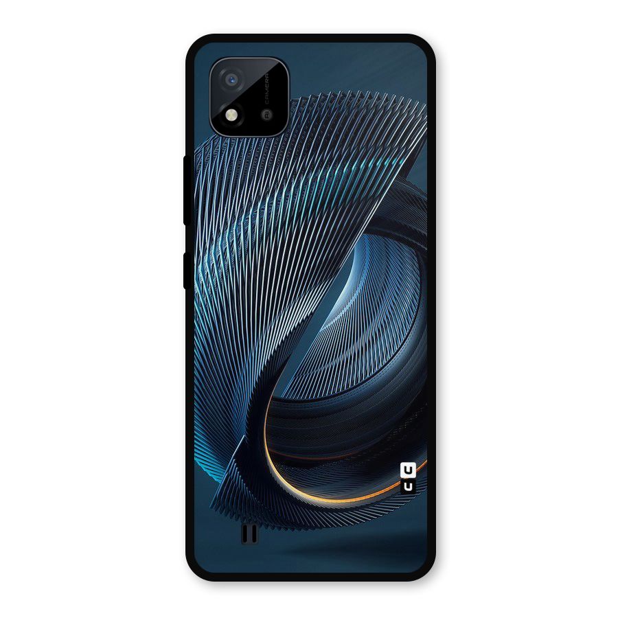 Digital Circle Pattern Metal Back Case for Realme C11 2021