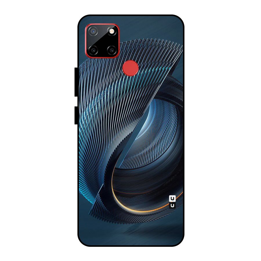 Digital Circle Pattern Metal Back Case for Realme C12