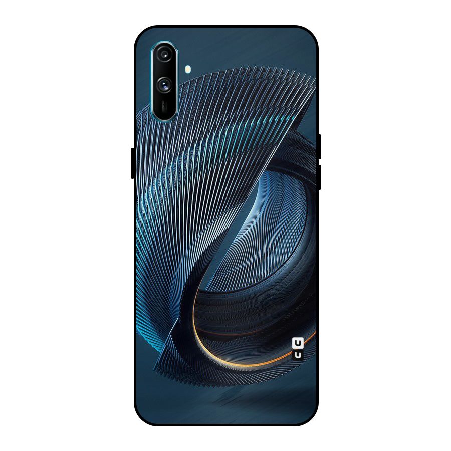 Digital Circle Pattern Metal Back Case for Realme C3