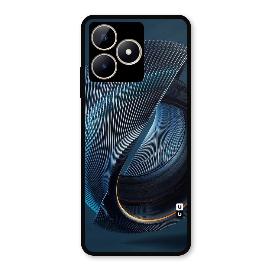 Digital Circle Pattern Metal Back Case for Realme C53