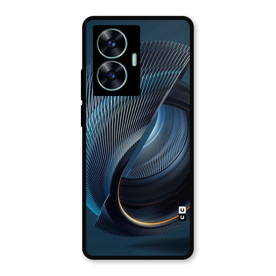 Digital Circle Pattern Metal Back Case for Realme C55