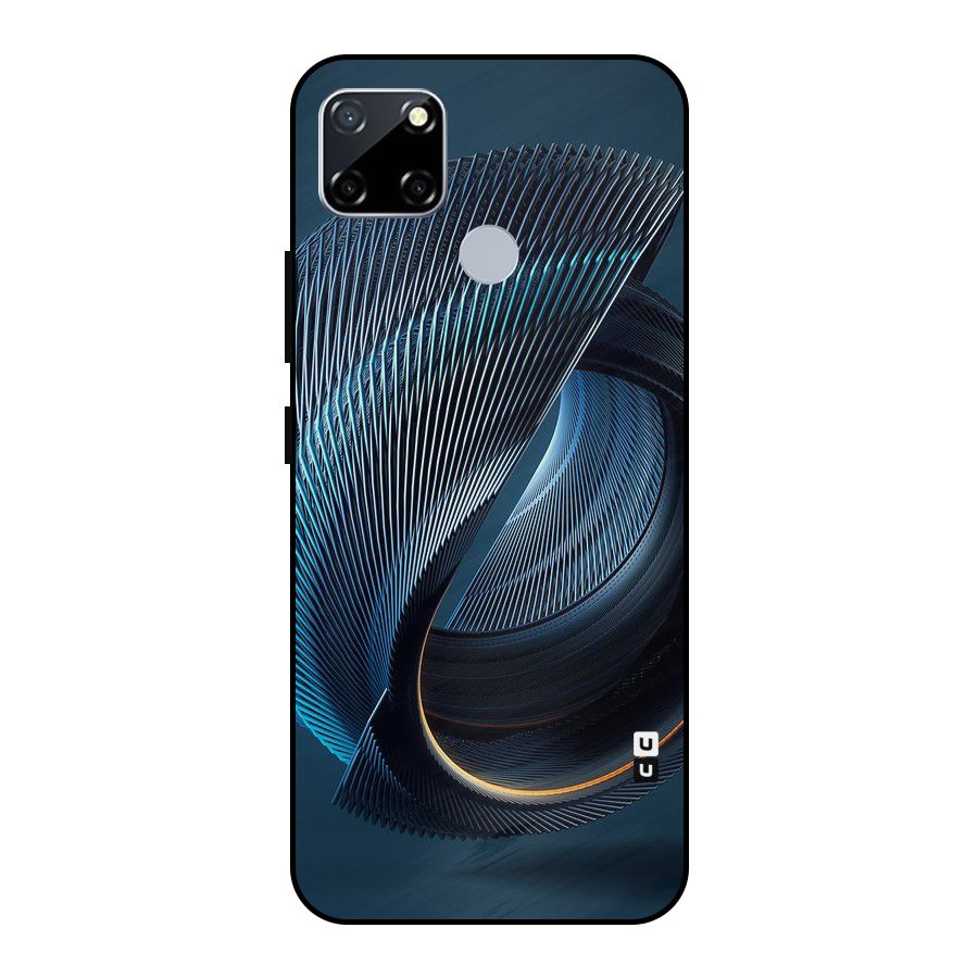 Digital Circle Pattern Metal Back Case for Realme Narzo 30A