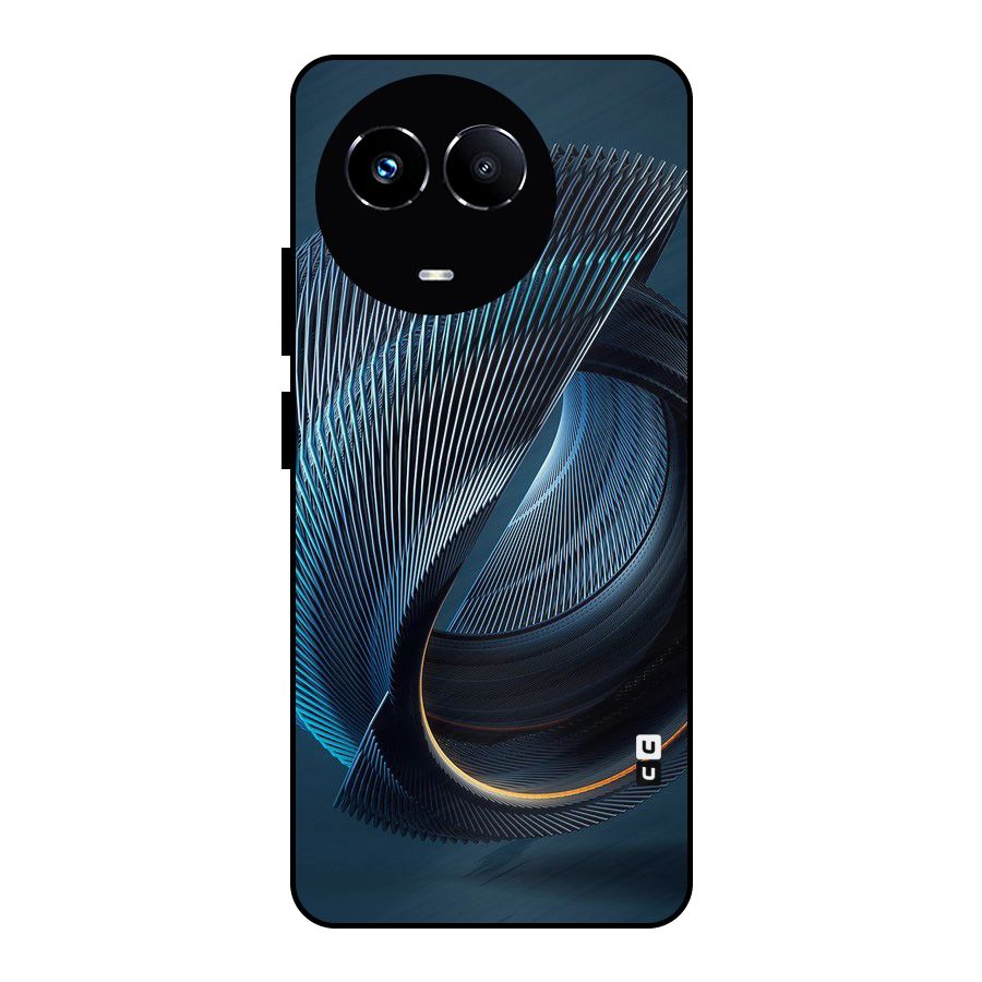 Digital Circle Pattern Metal Back Case for Realme Narzo 60X