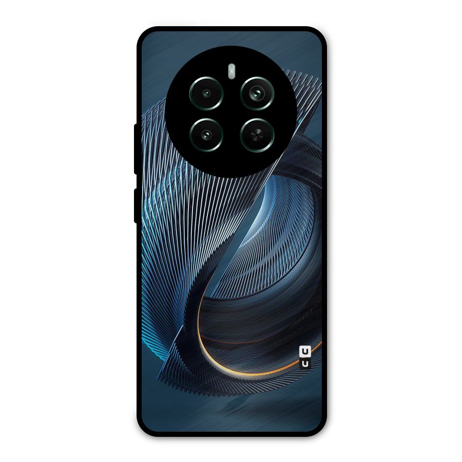 Digital Circle Pattern Metal Back Case for Realme Narzo 70 Pro