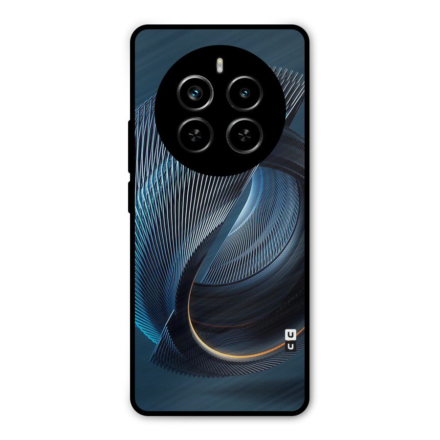 Digital Circle Pattern Metal Back Case for Realme P1 Pro