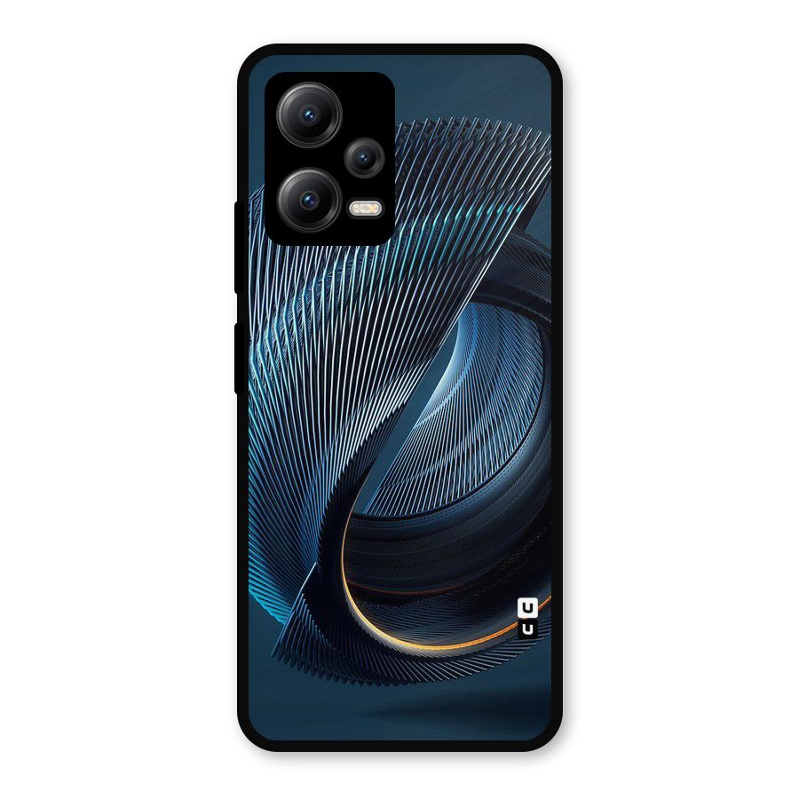 Digital Circle Pattern Metal Back Case for Redmi Note 12 5G