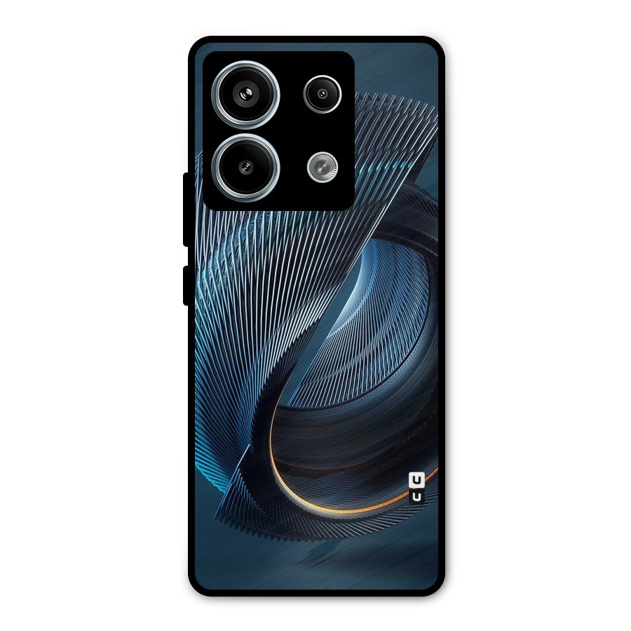 Digital Circle Pattern Metal Back Case for Redmi Note 13 Pro 5G