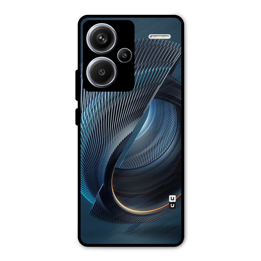 Digital Circle Pattern Metal Back Case for Redmi Note 13 Pro Plus