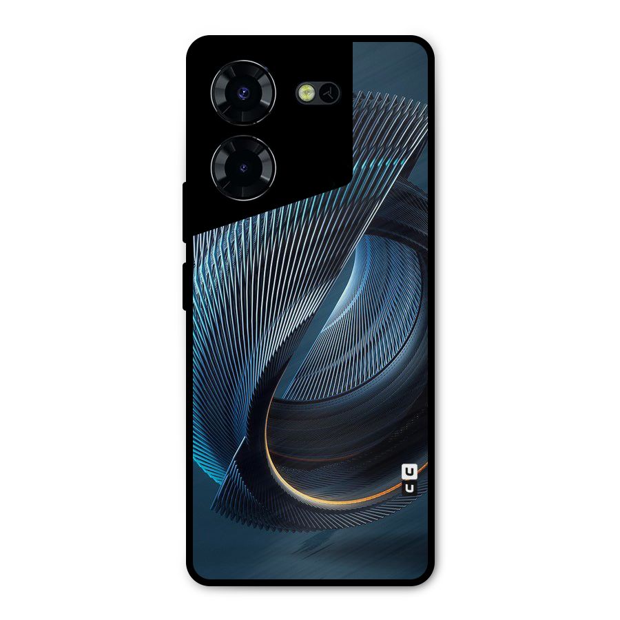 Digital Circle Pattern Metal Back Case for Tecno Pova 5 Pro 5G