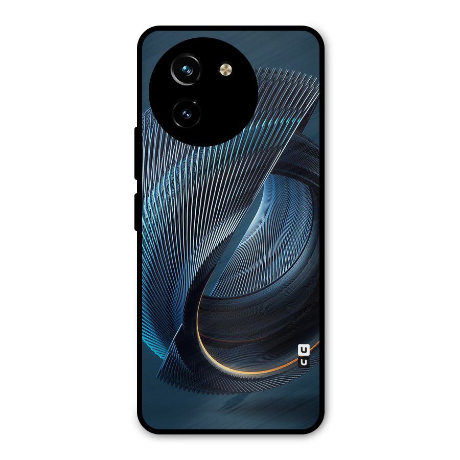 Digital Circle Pattern Metal Back Case for Vivo T3x