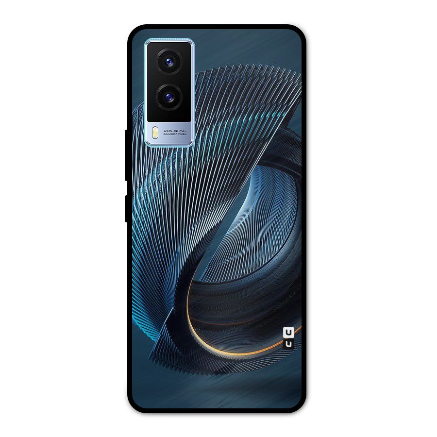 Digital Circle Pattern Metal Back Case for Vivo V21e 5G