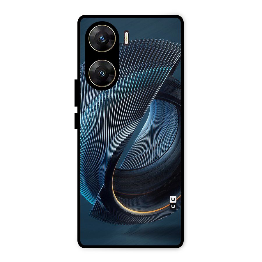 Digital Circle Pattern Metal Back Case for Vivo V29e