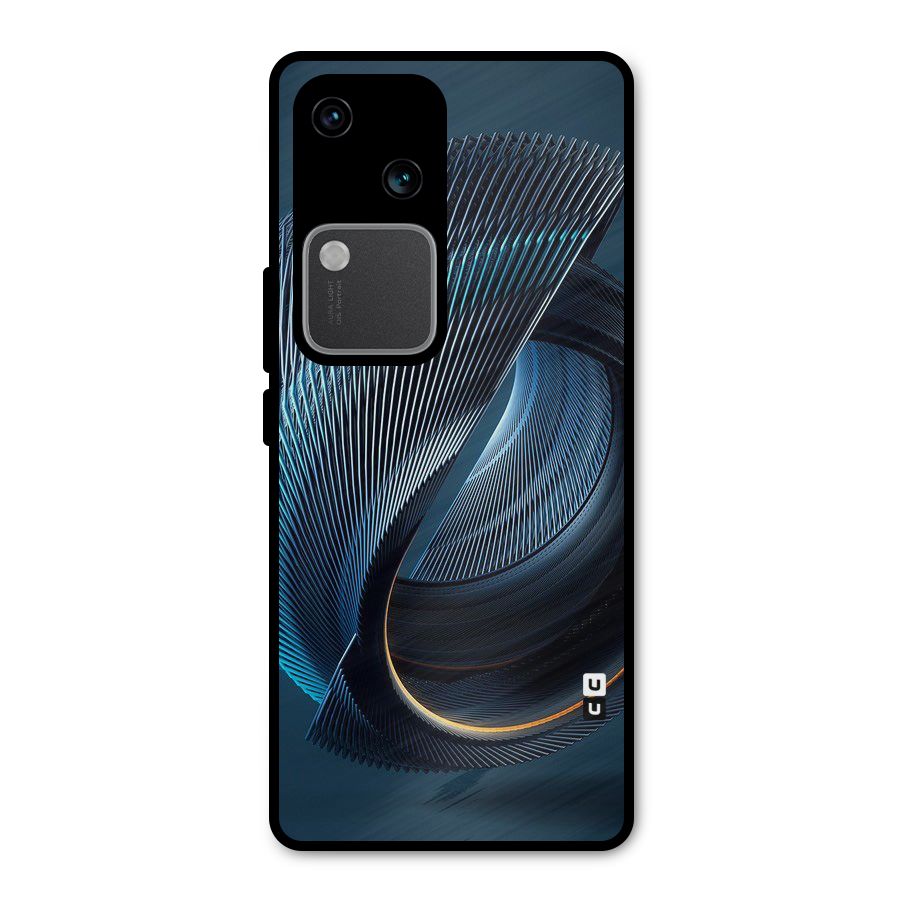 Digital Circle Pattern Metal Back Case for Vivo V30