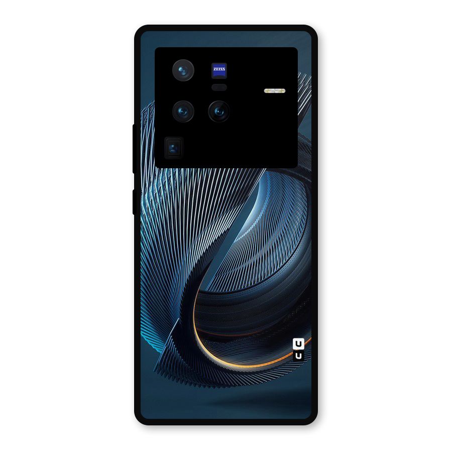 Digital Circle Pattern Metal Back Case for Vivo X80 Pro
