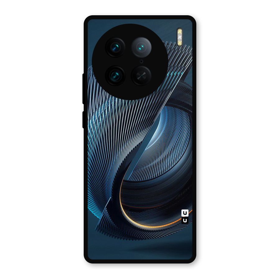 Digital Circle Pattern Metal Back Case for Vivo X90 Pro