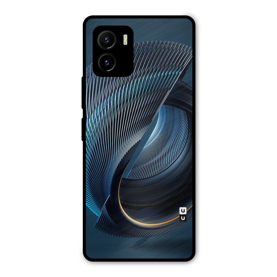 Digital Circle Pattern Metal Back Case for Vivo Y15s