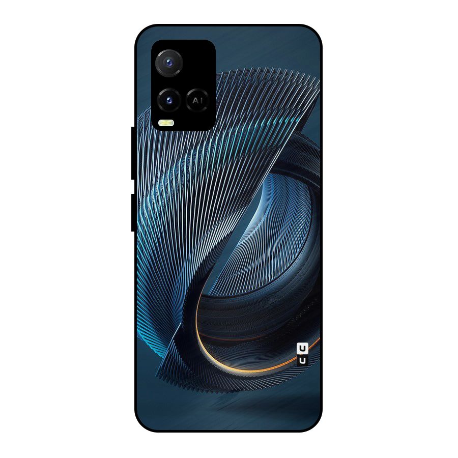 Digital Circle Pattern Metal Back Case for Vivo Y21A
