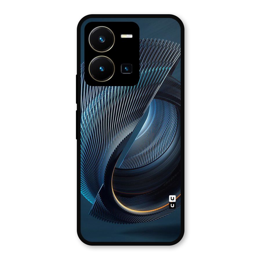 Digital Circle Pattern Metal Back Case for Vivo Y35