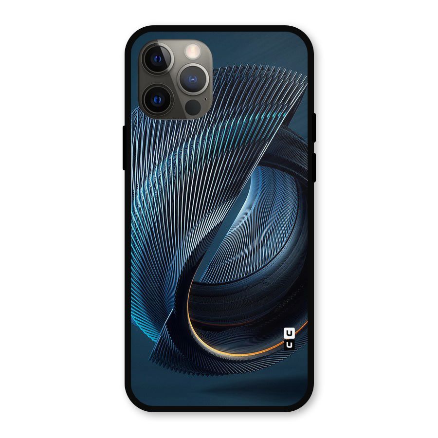 Digital Circle Pattern Metal Back Case for iPhone 12 Pro