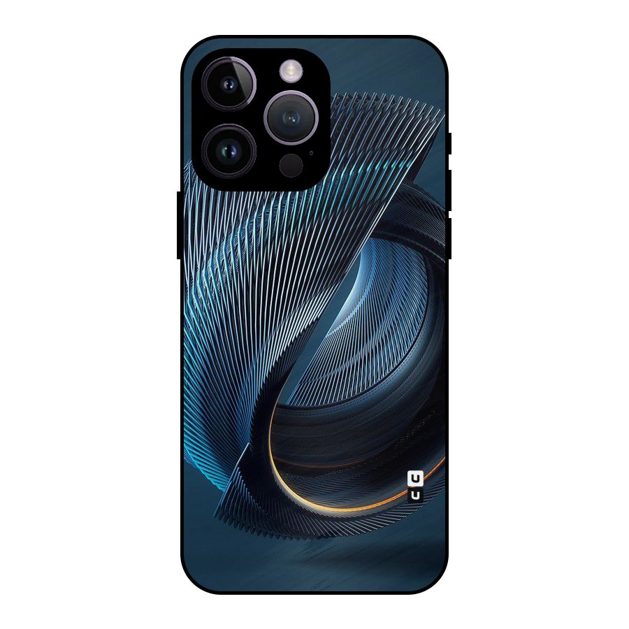 Digital Circle Pattern Metal Back Case for iPhone 14 Pro Max