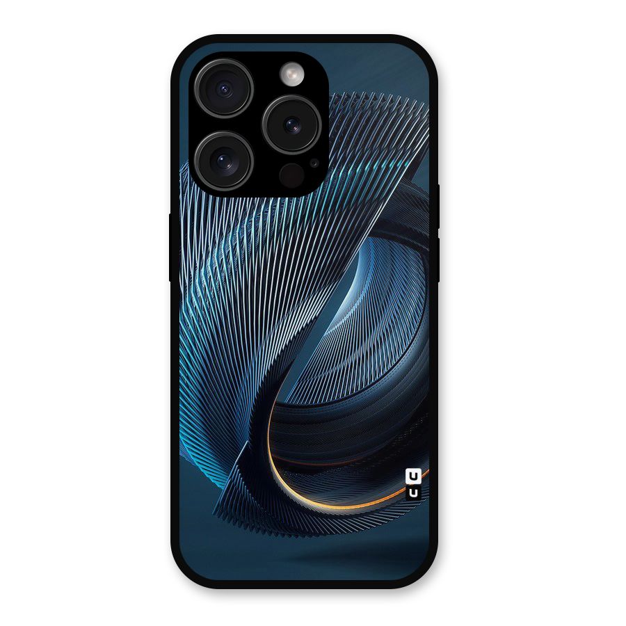 Digital Circle Pattern Metal Back Case for iPhone 15 Pro