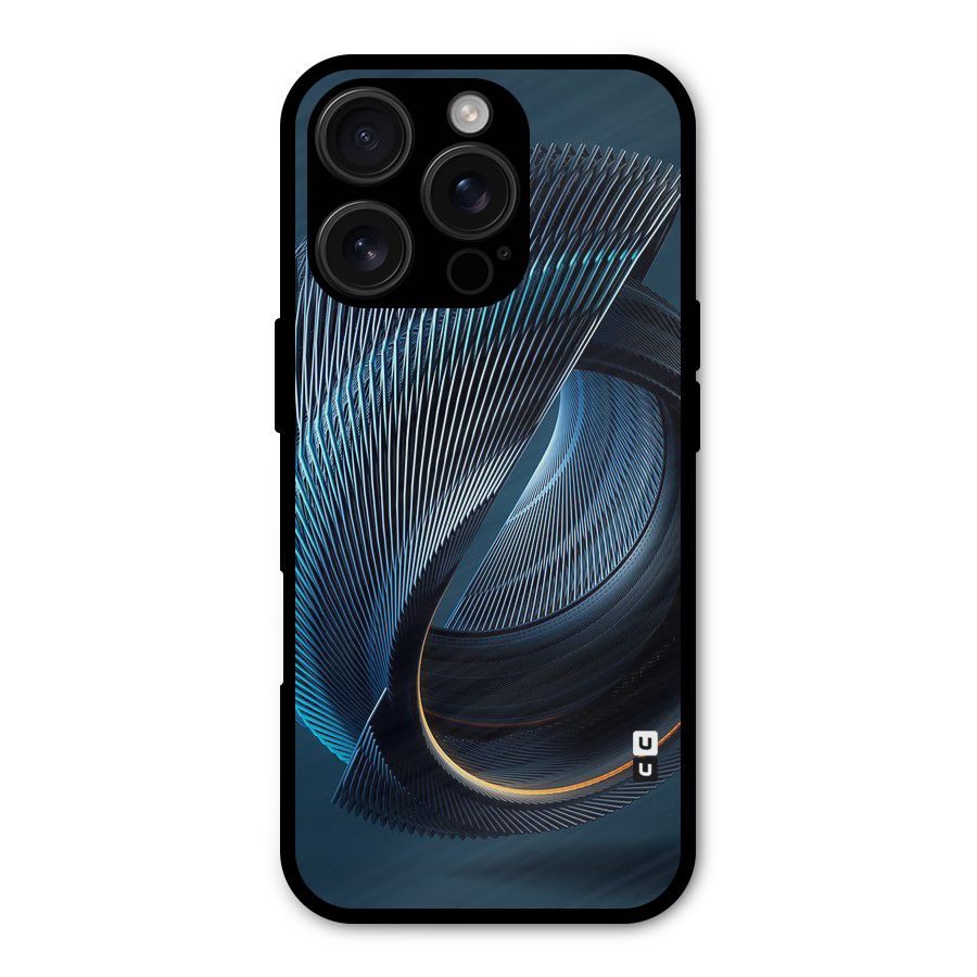 Digital Circle Pattern Metal Back Case for iPhone 16 Pro