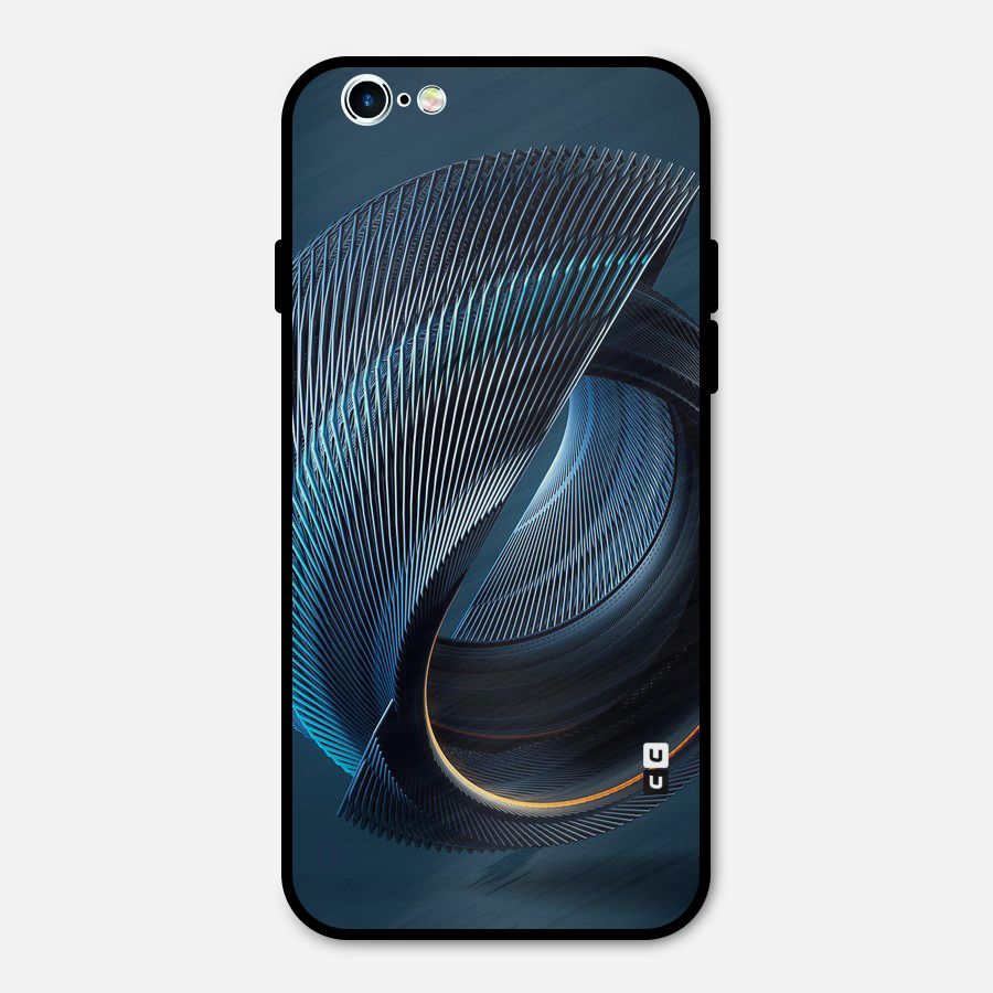 Digital Circle Pattern Metal Back Case for iPhone 6 6s
