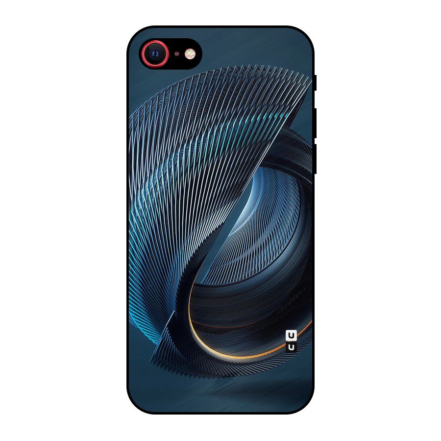 Digital Circle Pattern Metal Back Case for iPhone 7